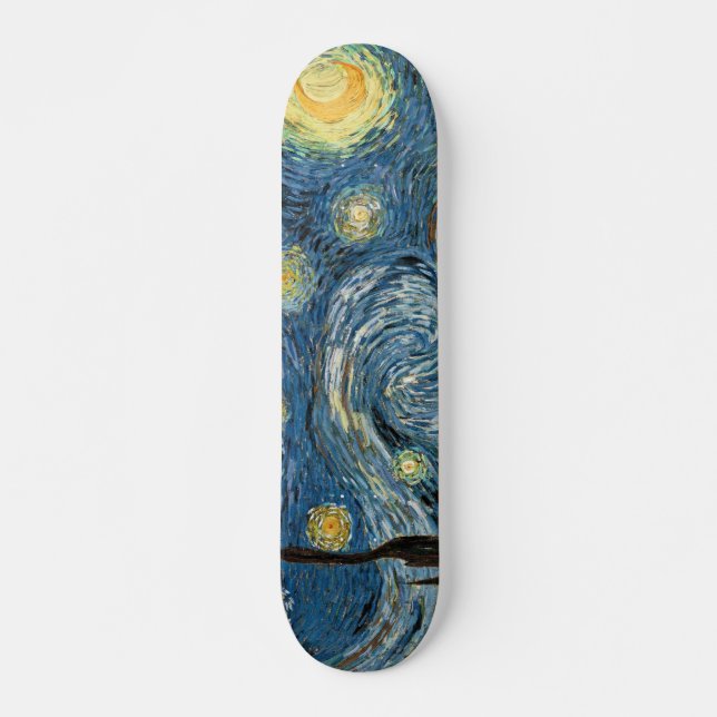 Skateboard Mini ski de nuit Vangogh Starry (Devant)