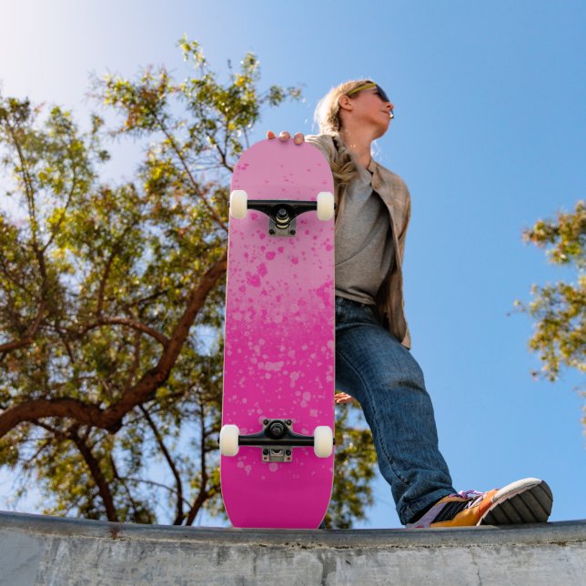 Skateboard Minimalisme rose  (Extérieur 1)