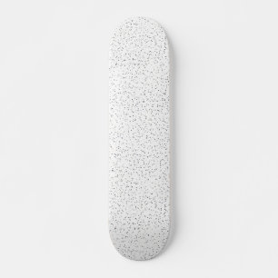 Skateboard Minuscules points monochromes noirs, gris et crème