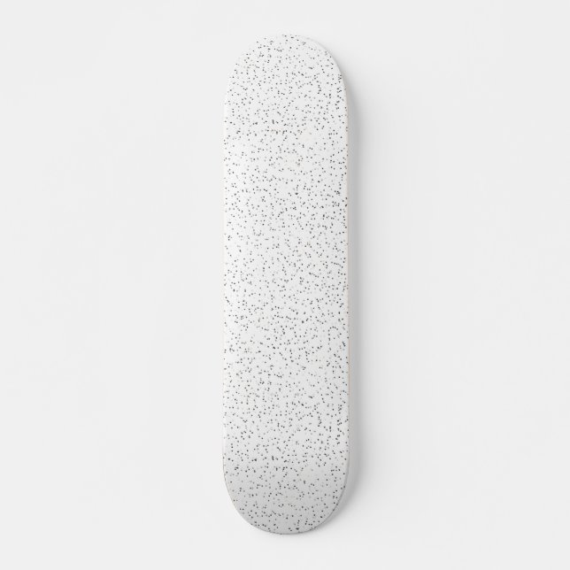 Skateboard Minuscules points monochromes noirs, gris et crème (Devant)
