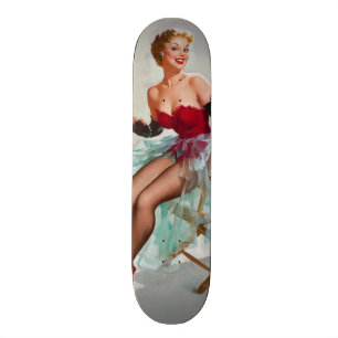 Skateboard Miss Sylvania Pin-Up Girl