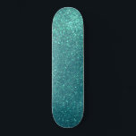 Skateboard Mitter Chic Elegant Teal Blue Sparkly<br><div class="desc">This elegant et chic design is perfect for the stylish and trendy fashionista. Objets a faux printed sparkly teal blue glitter print. C'est bon, c'est bon. ***NOTE DE CONCEPTION For any custom design request such such matching product requests, color changes, placement changes, or any other change request, please click on...</div>