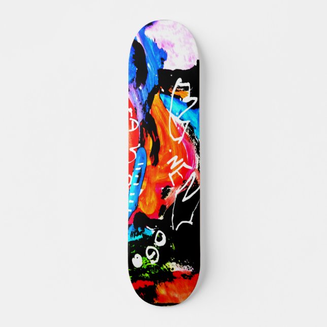 Skateboard mixte arc-en-ciel (Devant)