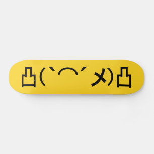 Skateboard Mo' Angry Emoticon Japonais Kaomoji