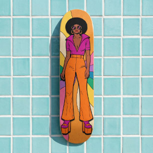 Skateboard Mode les années 70 rétro africaine-américaine styl