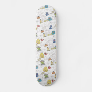 Skateboard Modèle de bande dessinée vintage de Sesame Street