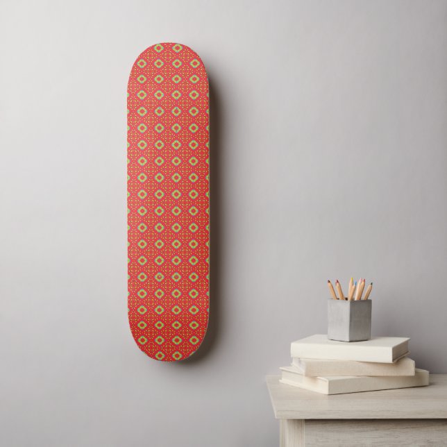 Skateboard Modèle de charme des fêtes de Noël 01 -  (Art mural)