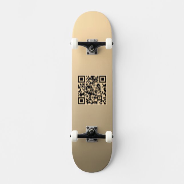 Skateboard Modèle de code QR instantanément modifiable | Faux (Recto)