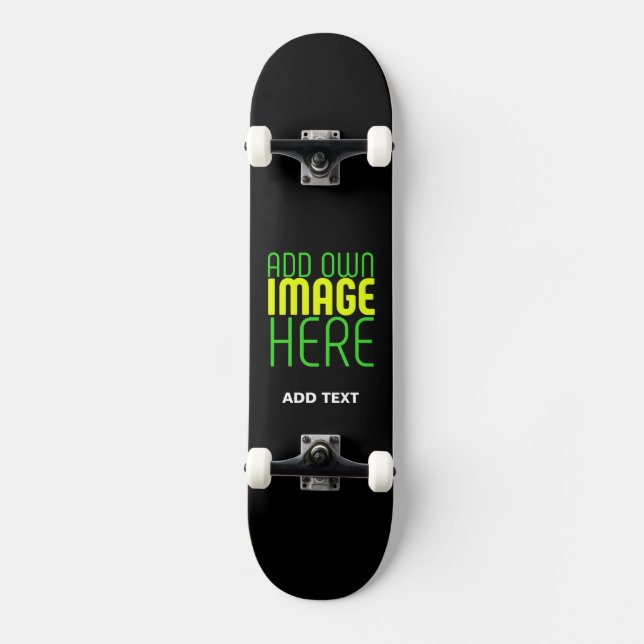SKATEBOARD MODÈLE DE TEXTE D'IMAGE NOIRE SIMPLE ET MODERNE (Recto)