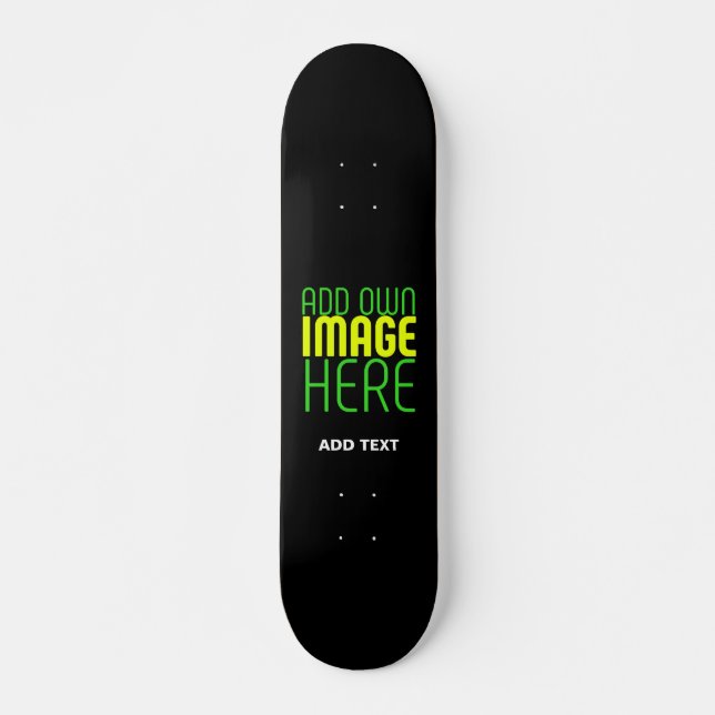 SKATEBOARD MODÈLE DE TEXTE D'IMAGE NOIRE SIMPLE ET MODERNE (Devant)