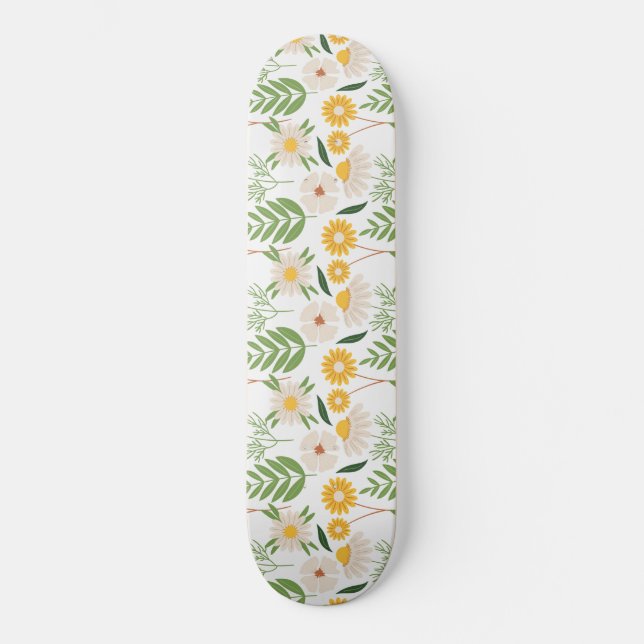 Skateboard Modèle floral (Recto)
