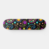 Skateboard Modèle floral moderne de Neon Paisley (Horz)