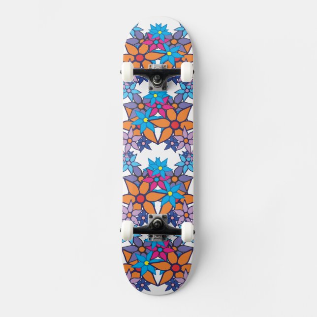 Skateboard Modèle floral tendance (Recto)