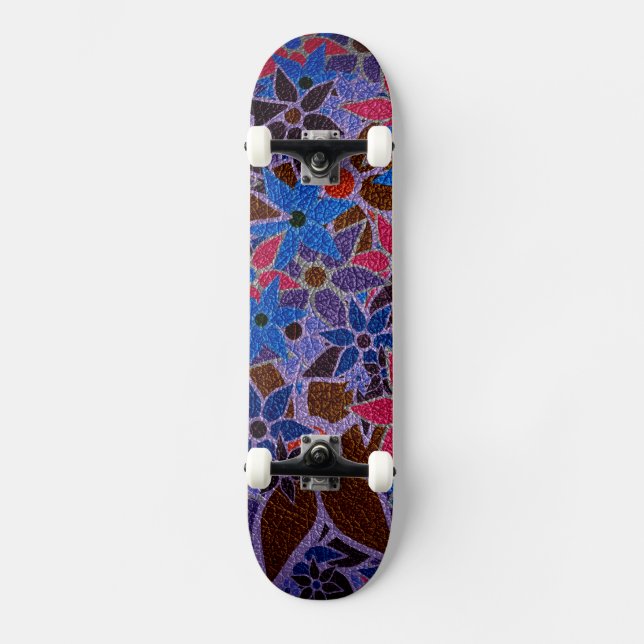 Skateboard Modèle floral tendance #12 (Recto)