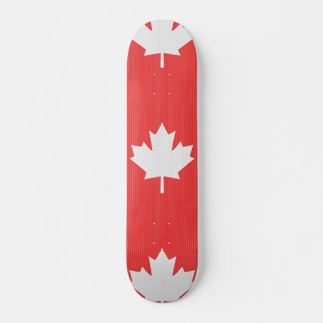 Skateboard Modèle Knit Maple Leaf Tricot Motif (Devant)