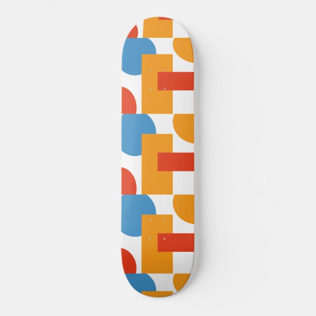 Skateboard Modern Abstract Art Geometric Shapes (Recto)
