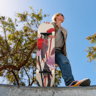 Skateboard Moderne Minimaliste Bohème Floral Botanique