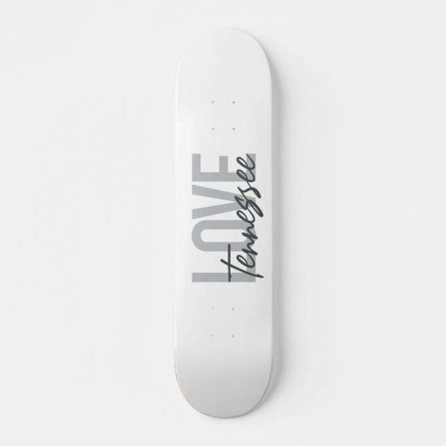 Skateboard Moderne, simple, chic, design urbain Love Tennesse (Devant)