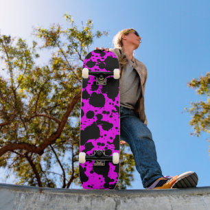 Skateboard Moderne tendance noir et rose