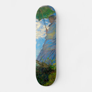 Skateboard Monet Woman Parasol Impressionism