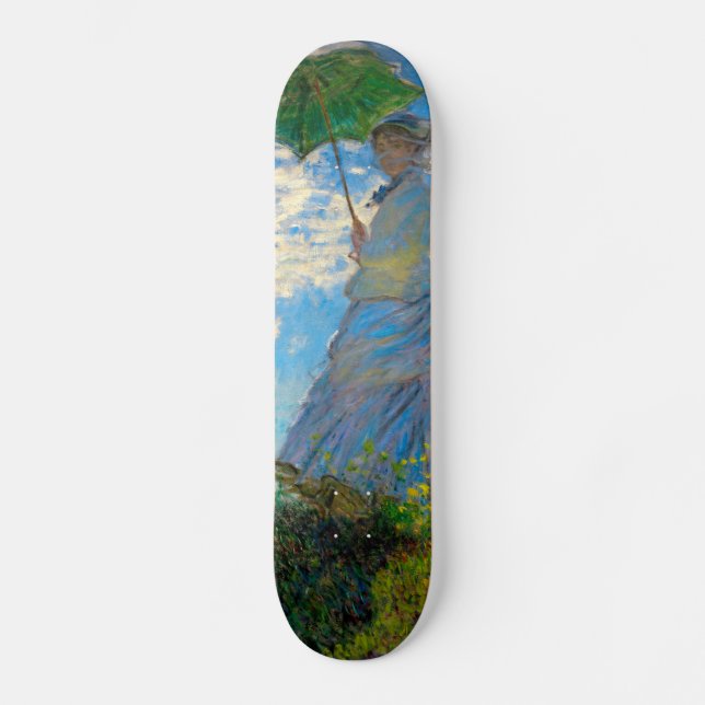 Skateboard Monet Woman Parasol Impressionism (Recto)