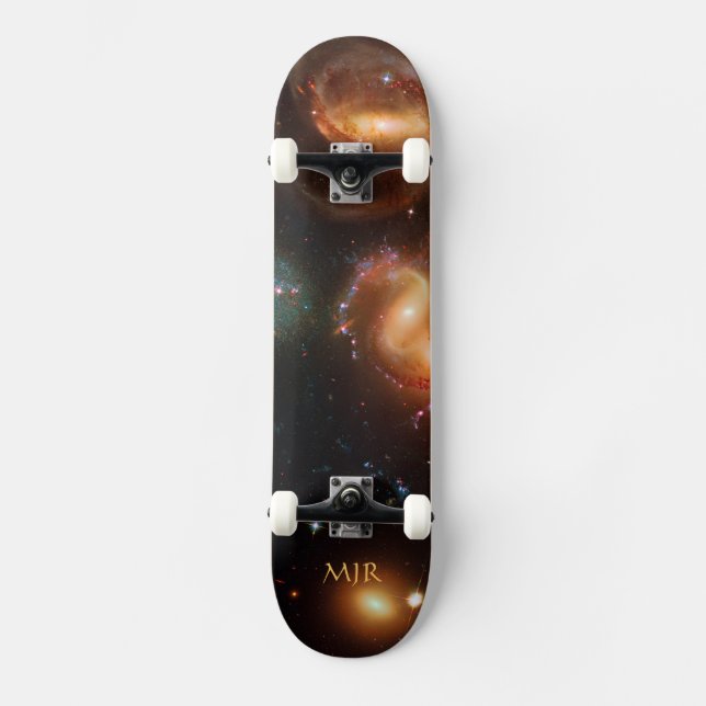 Skateboard Monogram Stephans Quintet deep space star galaxies (Recto)