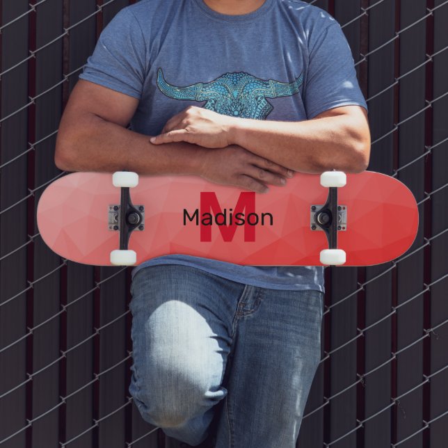 Skateboard Monogramme à motif de maille géométrique à dégradé (Extérieur 3)