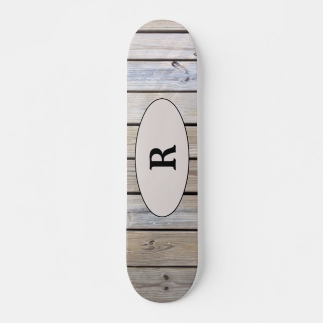 Skateboard Monogramme Bois Patiné (Devant)