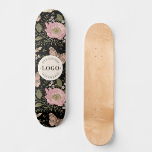 Skateboard Monogramme botanique Fleur sauvage moderne et tend