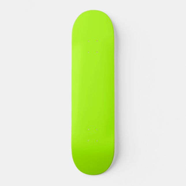 Skateboard monogramme de mode vert néon (Recto)