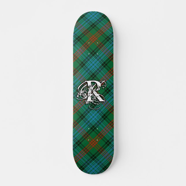 Skateboard Monogramme extrême de Ross de clan de tartan (Devant)