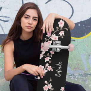 Skateboard Monogramme noir BLUSH rose cerisier