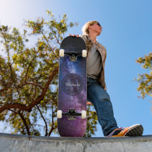 Skateboard Monogramme personnalisable à voie lactée