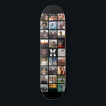 Skateboard Monogramme personnalisé Nom Cool Instagram Photo C<br><div class="desc">Cool,  skateboard moderne,  pont avec Custom Instagram Photo Collage around your monogram and name. Personalize easily with your favorite pictures. Makes a great display deck with a wall mount (separate) for a great birthday ou graduation vend ! This design is in color. Available in black and white as well.</div>