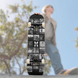 Skateboard Monogramme personnalisé Nom Cool Instagram Photo C<br><div class="desc">Plateau de skateboard moderne et cool avec Instagram Photo Collage personnalisé autour de votre monogramme et nom. Personnalisez facilement avec vos photos préférées. Fabrique une grande plate-forme d'affichage avec une monture murale (séparée) pour un grand cadeau d'anniversaire ou de remise de diplômes! Ce design est noir et blanc. Disponible également...</div>