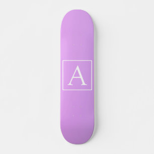 Skateboard Monogramme simple   Ombre subtil rose/violet