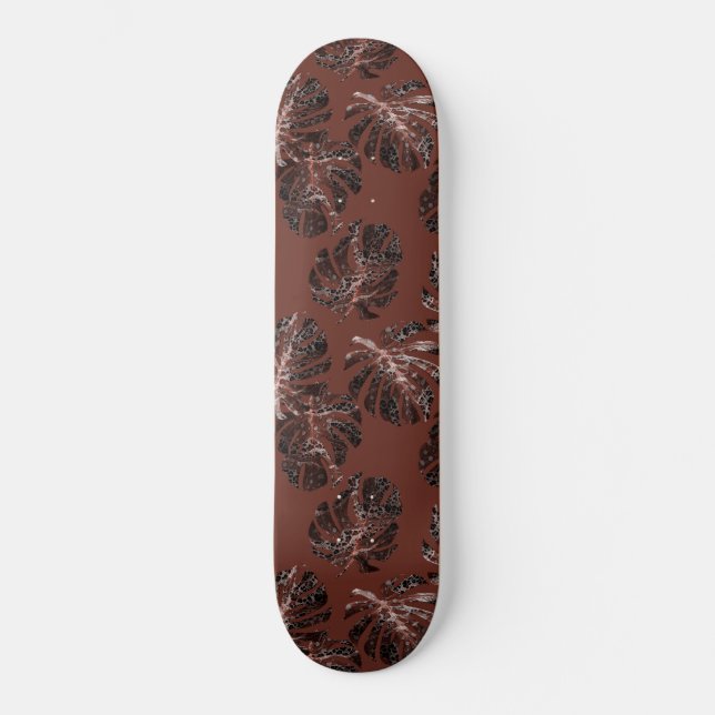 Skateboard Monstera Leo Imprimé Animal Glam 7 (Recto)