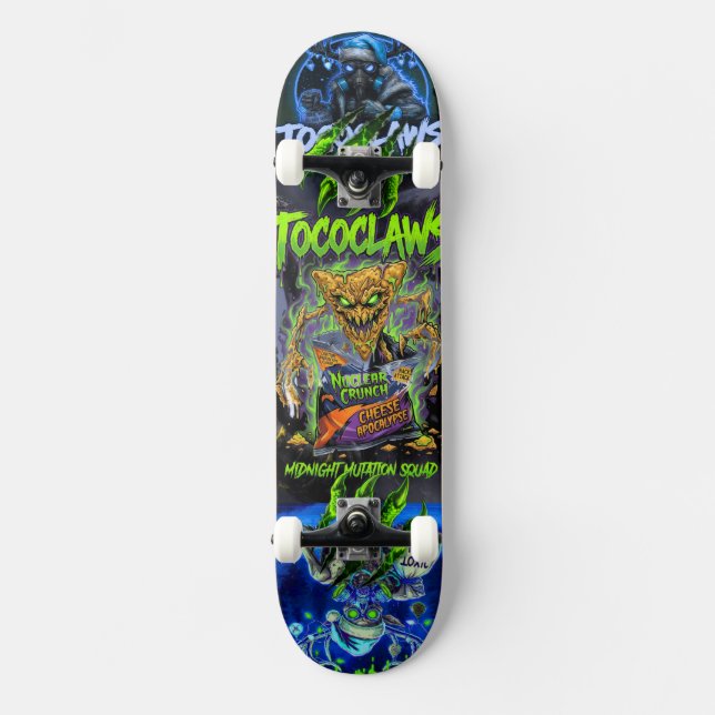 Skateboard Monstre Crunch Nucléaire | Toxoclaws Midnight Muta (Recto)