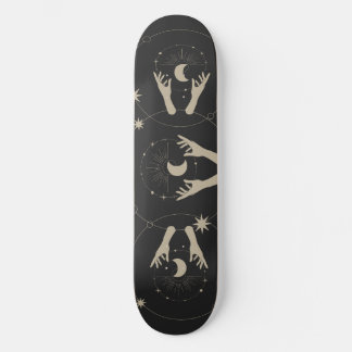 Skateboard moonlight fantasy aesthetic design