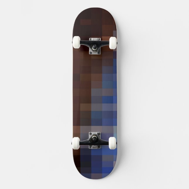 Skateboard Mosaic Brown-bleu (Recto)