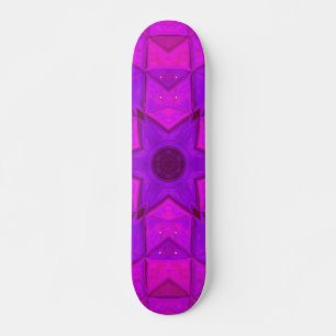 Skateboard Mosaic Kaleidoscope Fleur rose