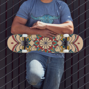 Skateboard mosaïque arabe marocaine