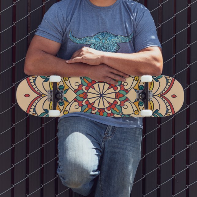 Skateboard mosaïque arabe marocaine (Extérieur 3)