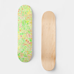 Skateboard Mosaïque Blob Bohème Éclaté Trippy Coloré