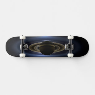 Skateboard Mosaïque Du Système Saturne Rétro-Éclairé Par Le S