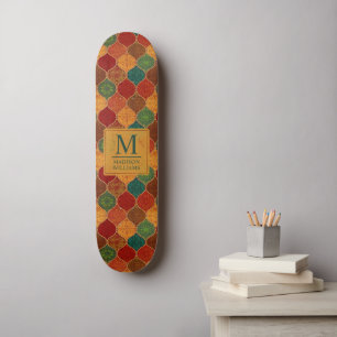 Skateboard Mosaique géométrique marocaine sans couture modèle