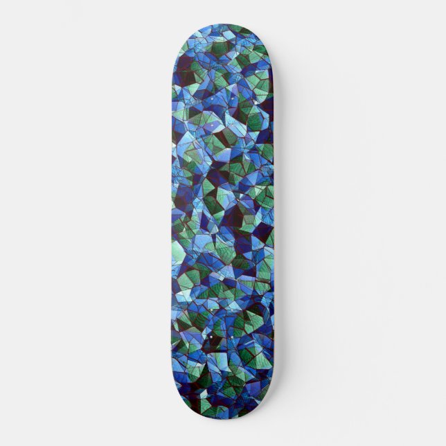 Skateboard Mosaïque irrégulière et désorganisée recouverte de (Recto)