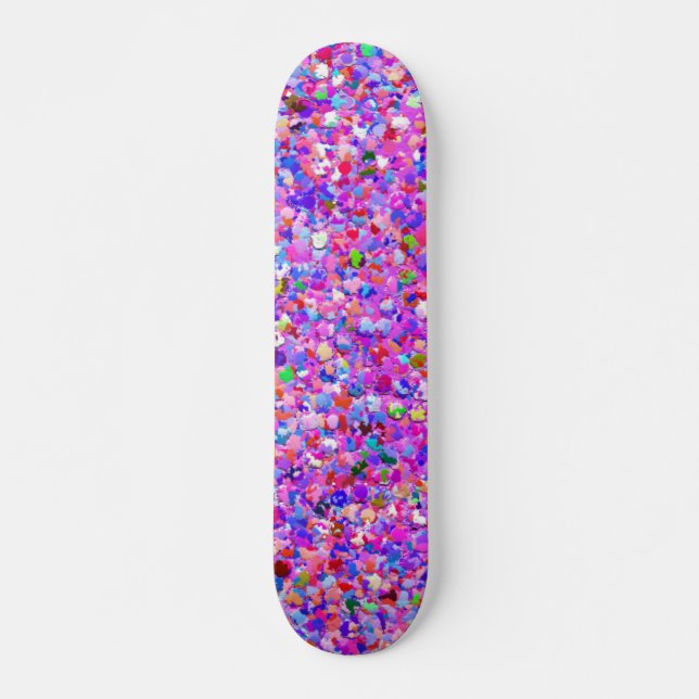 Skateboard Mosaïque multicolore Parties scintillant moderne G (Devant)