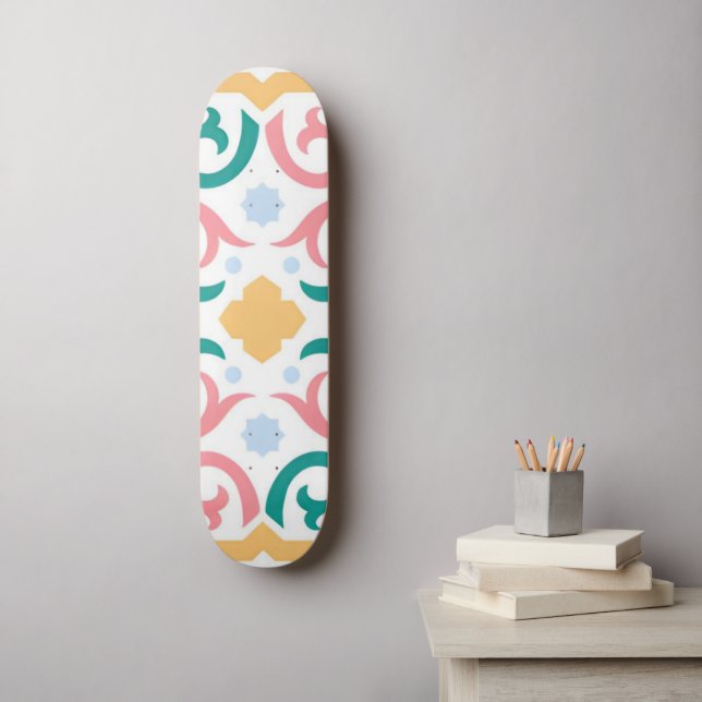 Skateboard Mosaïque/pastel/printemps  (Art mural)
