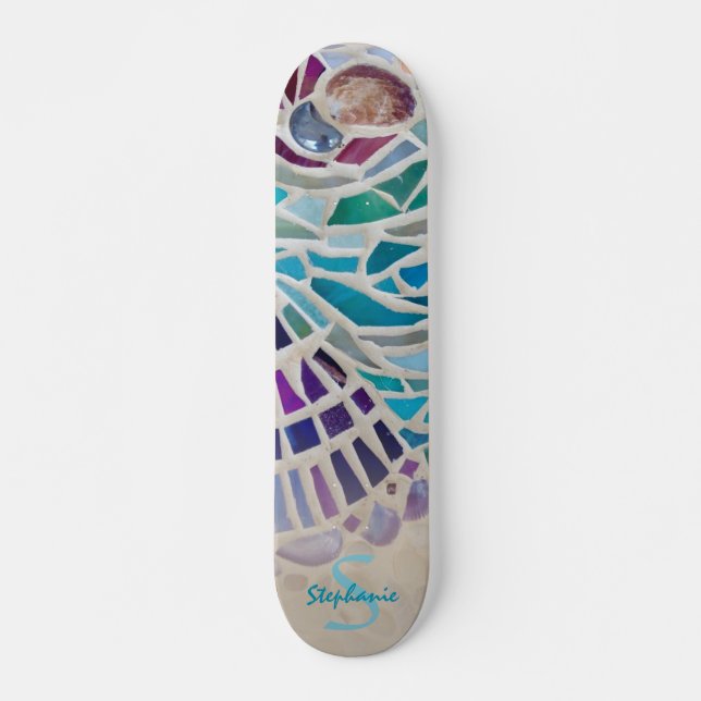 Skateboard Mosaïque personnalisée (Devant)